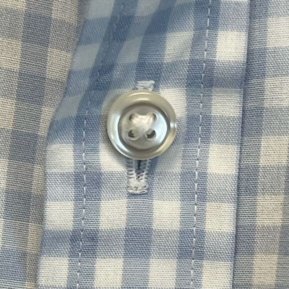 GOODTHREADS Button-down Shirt Men's XL Blue White Gingham Plaid Poplin Standard - Picture 14 of 15